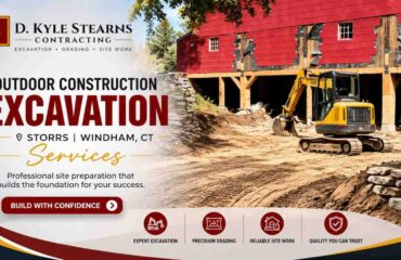 Outdoor Construction Excavation Storrs Windham, CT Services Location: Windham, CT